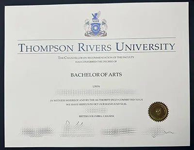 Thompson Rivers University transcript. order TRU diploma.
