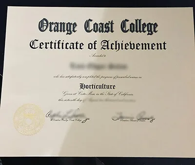 Where to get Orange Coast College diploma? order OCC degree.