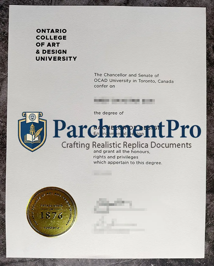 purchase realistic Ontario College of Art & Design University diploma
