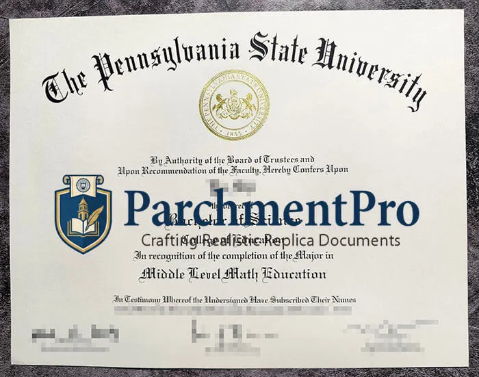 purchase realistic Pennsylvania State University diploma